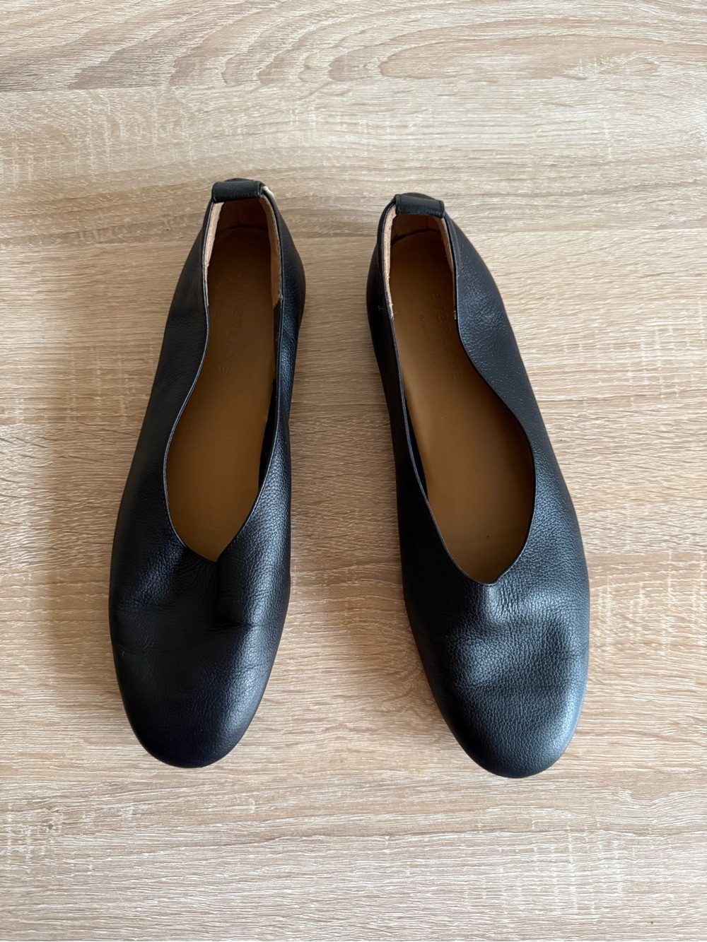 EVERLANE The Italian black Leather Day Glove Flats Women’s Sz 8
